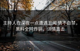 主持人在深夜一点遭遇丑闻 情不自禁，黑料全网炸锅，详情直击