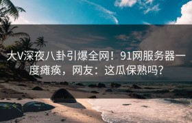 大V深夜八卦引爆全网！91网服务器一度瘫痪，网友：这瓜保熟吗？