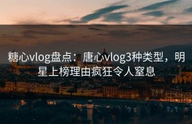 糖心vlog盘点：唐心vlog3种类型，明星上榜理由疯狂令人窒息