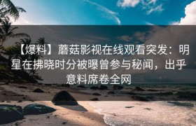 【爆料】蘑菇影视在线观看突发：明星在拂晓时分被曝曾参与秘闻，出乎意料席卷全网