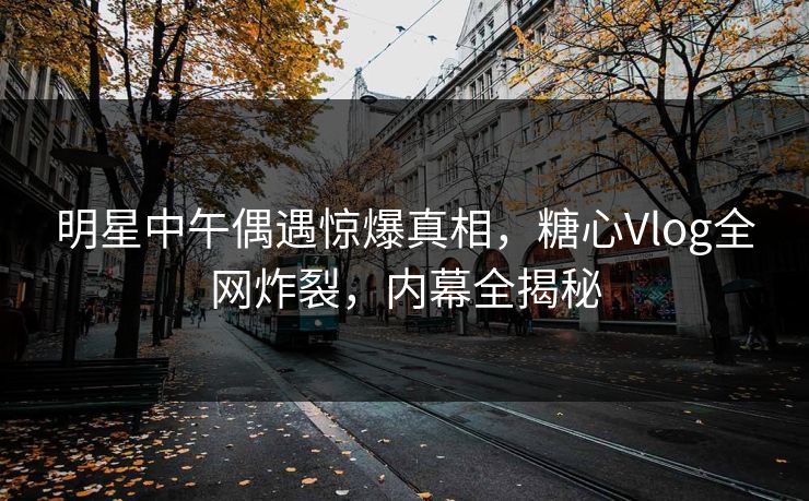 明星中午偶遇惊爆真相,糖心Vlog全网炸裂,内幕全揭秘 明星中午偶遇惊爆真相,糖心Vlog全网炸裂,内幕全揭秘