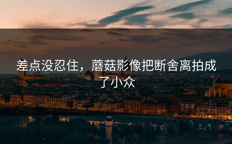 差点没忍住，蘑菇影像把断舍离拍成了小众
