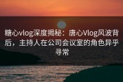 糖心vlog深度揭秘：唐心Vlog风波背后，主持人在公司会议室的角色异乎寻常