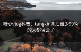 糖心vlog科普：tangxin背后最少99%的人都误会了
