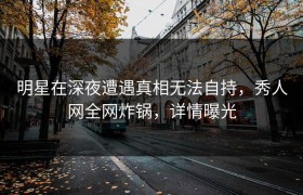 明星在深夜遭遇真相无法自持，秀人网全网炸锅，详情曝光
