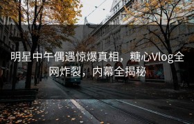 明星中午偶遇惊爆真相，糖心Vlog全网炸裂，内幕全揭秘