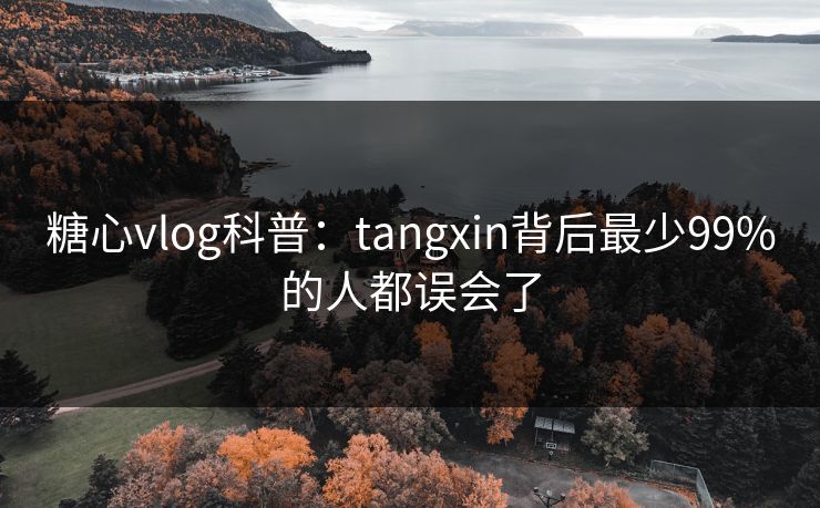 糖心vlog科普:tangxin背后最少99%的人都误会了 糖心vlog科普:tangxin背后最少99%的人都误会了